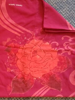 Giorgio Armani Red tones Floral Wool Scarf